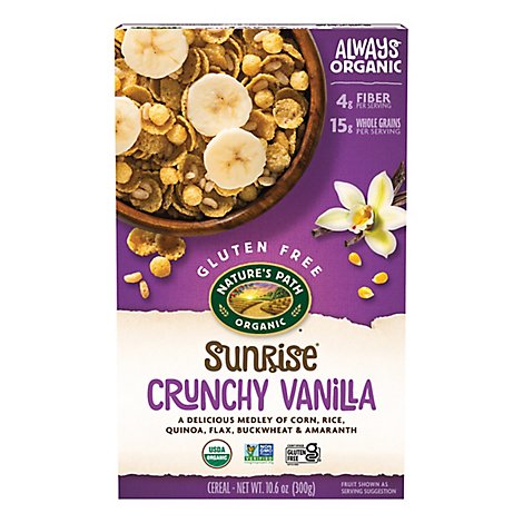 Nature's Path Organic Sunrise Crunchy Vanilla Gluten Free Breakfast Cereal - 10.6 Oz
