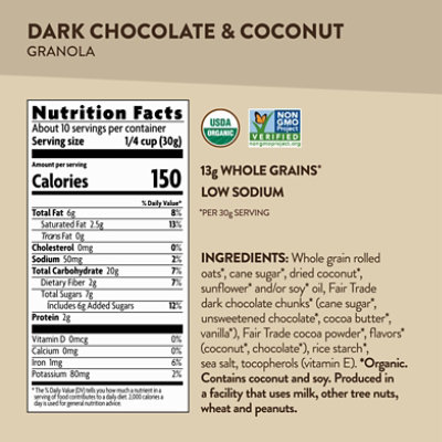 Nature's Path Love Crunch Organic Dark Chocolate Macaroon Granola - 11.5 Oz - Image 3