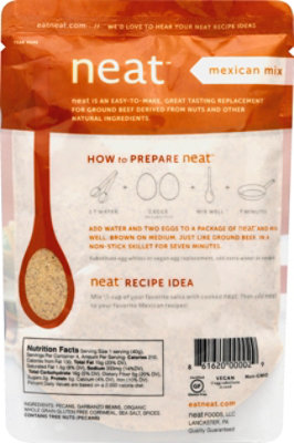 Neat Replacement For Meat Vegetarian Gluten Free Mexican Mix Pouch - 5.5 Oz - Image 3