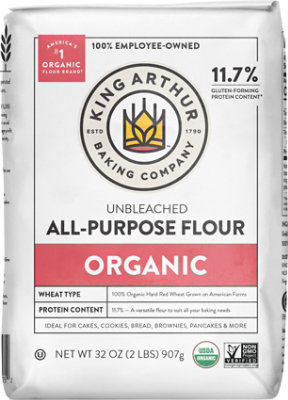 King Arthur Flour Flour 100% Organic All-Purpose - 2 Lb - Image 2