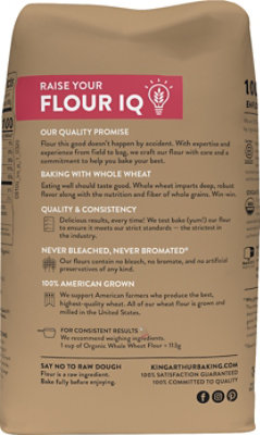 King Arthur Flour Flour 100% Organic Whole Wheat - 2 Lb - Image 5