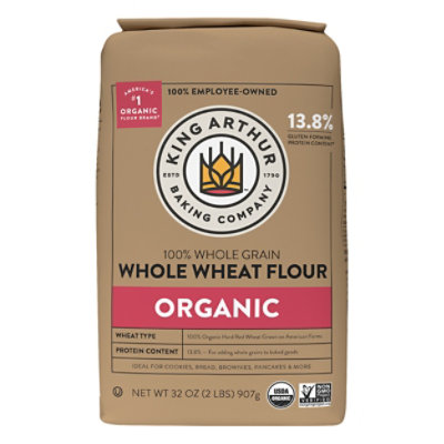 King Arthur Flour Flour 100% Organic Whole Wheat - 2 Lb - Image 1