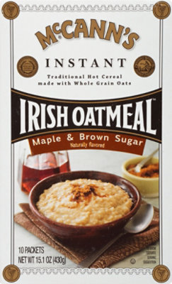 McCanns Oatmeal Irish Instant Maple & Brown Sugar 10 Count - 15.1 Oz - Image 2