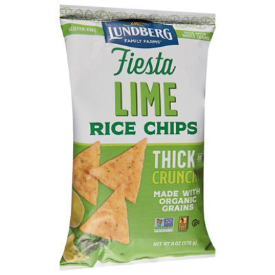 Lundberg Rice Chips Fiesta Lime - 6 Oz - Image 1