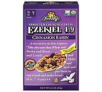 Food For Life Ezekiel 4:9 Cereal Sprouted Grain Crunchy Cinnamon Raisin - 16 Oz