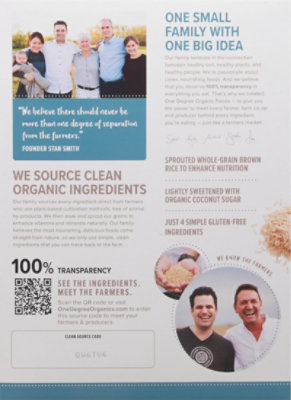 One Degree Organic Foods Cereal Veganic Sprouted Brown Rice Crisps - 8 Oz - Image 5