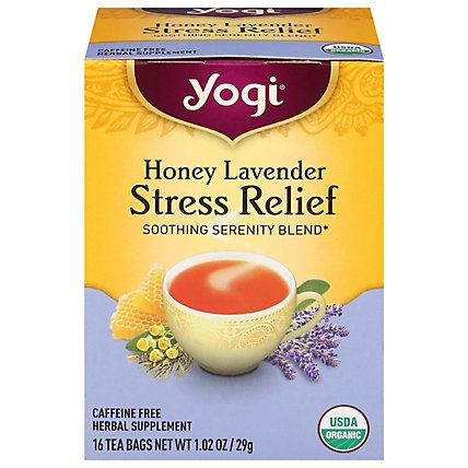 Yogi Herbal Supplement Tea Stress Relief Honey Lavender 16 Count - 1.02 Oz - Image 2