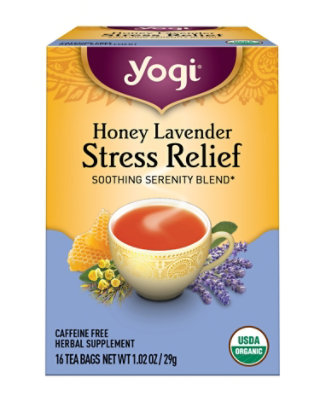 Yogi Herbal Supplement Tea Stress Relief Honey Lavender 16 Count - 1.02 Oz - Image 1