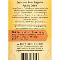 Yogi Herbal Supplement Tea Positive Energy Sweet Tangerine 16 Count - 1.02 Oz - Image 5