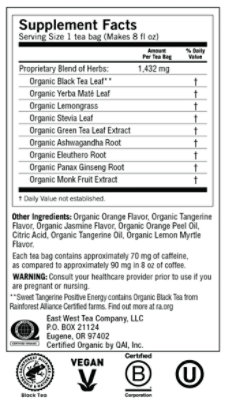 Yogi Herbal Supplement Tea Positive Energy Sweet Tangerine 16 Count - 1.02 Oz - Image 2