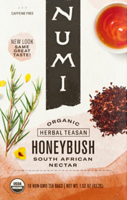 Numi Herbal Teasan Organic Tea Caffeine Free Honeybush 18 Count - 1.52 Oz - Image 2