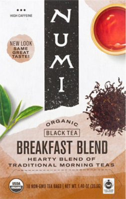Numi Organic Black Tea Breakfast Blend 18 Count - Oz - Safeway