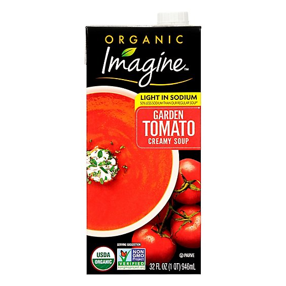 Imagine Organic Soup Creamy Garden Tomato Light In Sodium - 32 Fl. Oz.
