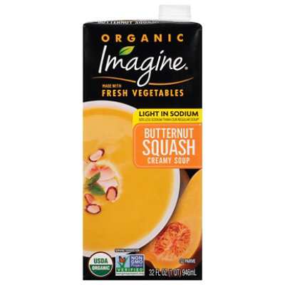 Imagine Organic Soup Creamy Butternut Squash Light In Sodium - 32 Fl. Oz.