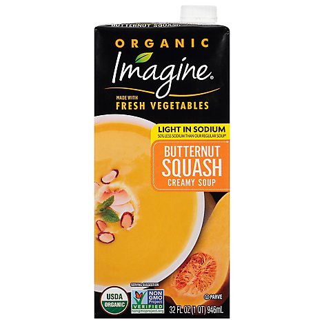 Imagine Organic Soup Creamy Butternut Squash Light In Sodium - 32 Fl. Oz.