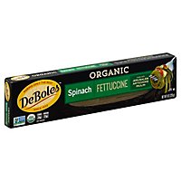 DeBoles Pasta Organic Fettuccine Spinach Box - 8 Oz - Image 1