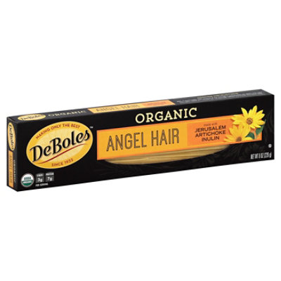 DeBoles Pasta Organic Angel Hair Box - 8 Oz - Image 1