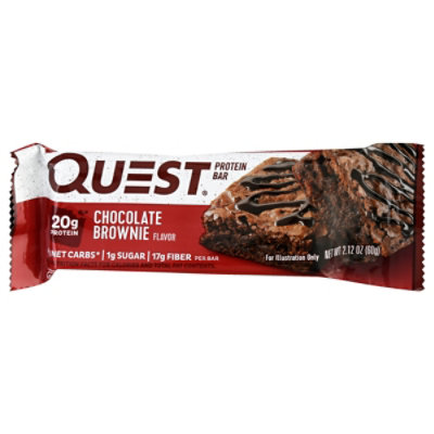  Quest Bar Protein Bar Gluten-Free Chocolate Brownie - 2.12 Oz 