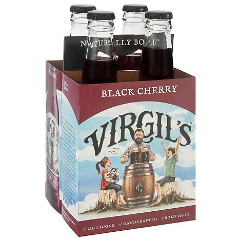 Virgils Soda Black Cherry Cream - 4-12 Fl. Oz.