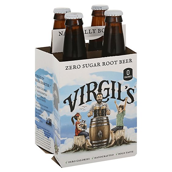 Virgils Soda Root Beer Zero - 4-12 Fl. Oz.