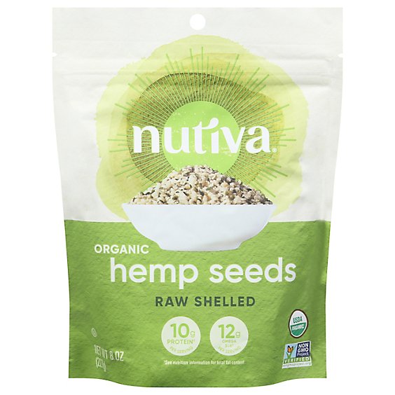 Nutiva Nurture Vitality Organic Hempseed Raw Shelled - 8 Oz