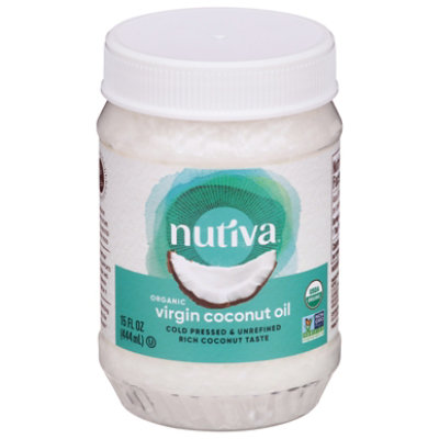 Nutiva Organic Superfood Coconnut Oil Virgin Jar - 15 Fl. Oz. - Image 3