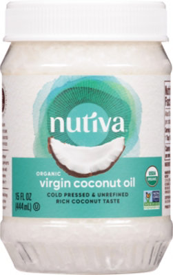 Nutiva Organic Superfood Coconnut Oil Virgin Jar - 15 Fl. Oz. - Image 2
