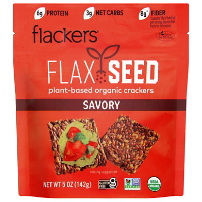 Doctor In The Kitchen Flackers Flax Seed Crackers Savory - 5 Oz - Image 3