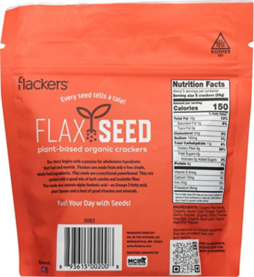 Doctor In The Kitchen Flackers Flax Seed Crackers Savory - 5 Oz - Image 6