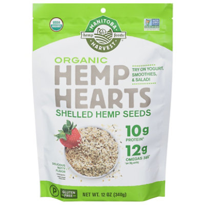 Hemp Hearts, Organic Shelled Hemp Seeds, Delicious Nutty, 12 oz (340 g)