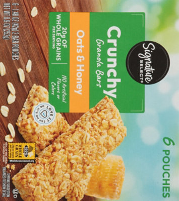 Signature SELECT Granola Bars Crunchy Oats & Honey 12 Count - 8.9 Oz - Image 6