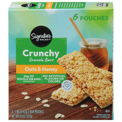 Signature SELECT Granola Bars Crunchy Oats & Honey 12 Count - 8.9 Oz ...