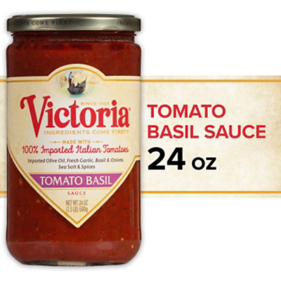 Victoria Sauce Tomato Basil Jar - 24 Oz - Image 1