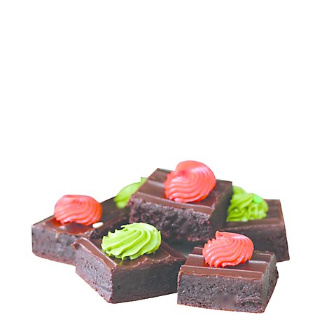 Bakery Brownie Gourmet Square Platter Decorated - Each