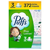 Puffs Plus Lotion White Facial Tissue - 3-124 Count - Image 1