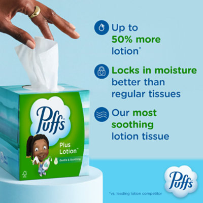 Puffs Plus Lotion White Facial Tissue - 3-124 Count - Image 2