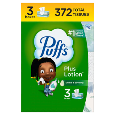 Puffs Plus Lotion White Facial Tissue - 3-124 Count