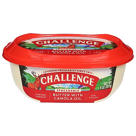 Challenge Butter Spreadable With Canola Oil - 8 Oz