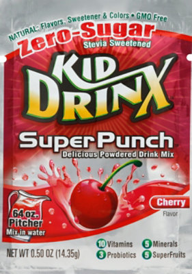 Kid Drinx SuperPunch Powdered Drink Mix Cherry Flavor - 0.5 Oz - Image 2