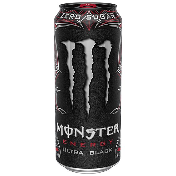 Monster Energy Ultra Black Sugar Free Energy Drink - 16 Fl. Oz.