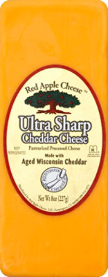 Red Apple Cheese Cheese Cheddar Apple Smoked Ultra Sharp - 8 Oz - Image 2