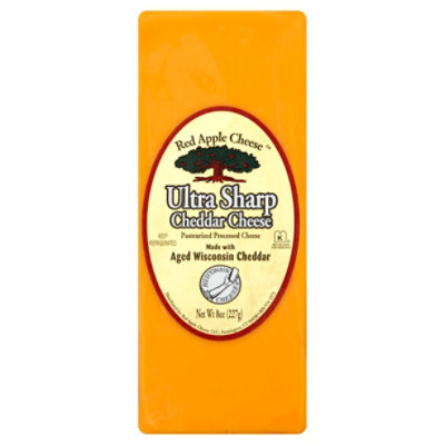 Red Apple Cheese Cheese Cheddar Apple Smoked Ultra Sharp - 8 Oz - Image 1