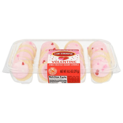 Bakery Cookies Mini Sugar Frosted Valentines Pink - 10.5 Oz