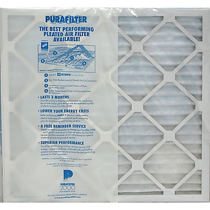 PuraFilter 2000 Air Filter Merv 8 Pollen & Allergen 20 x 20 x 1 - Each - Image 3