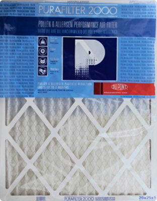 Purafilter 2000 Air Filter Pollen & Allergen Performance 20 x 25 x 1 Inch - Each - Image 2