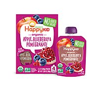 Happy Squeeze Organic Super Blended Fruit Snack Apple Blueberry & Pomegranate Pouch - 4-3.17 Oz