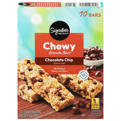 Signature SELECT Granola Bars Chewy Chocolate Chip - 10-0.85 Oz - Image 3