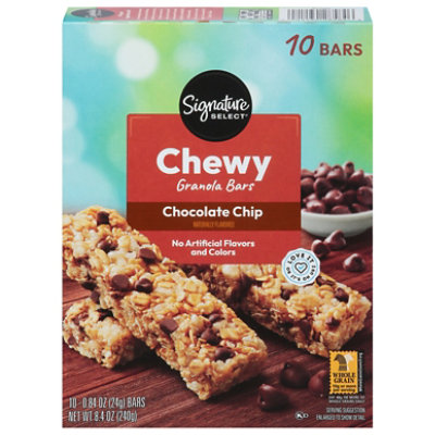Signature SELECT Granola Bars Chewy Chocolate Chip - 10-0.85 Oz