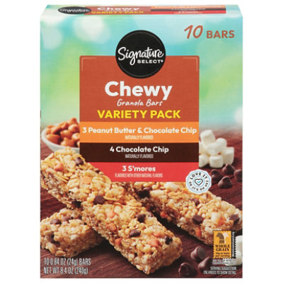 Signature SELECT Granola Bars Chewy Variety Pack 10 Count - 8.4 Oz