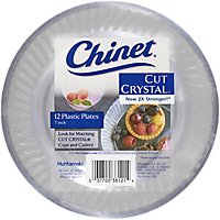Chinet Plates Plastic 7 Inch Cut Crystal Wrapper - 12 Count - Image 1